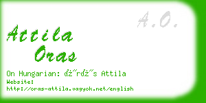 attila oras business card